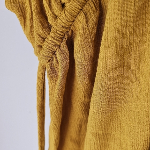 La Vie En Rose Aqua Swimwear Mustard Yellow Cover Up Dress Viscose size XXL - Picture 6 of 8